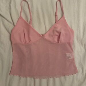 Pink Sheer Camisole Top